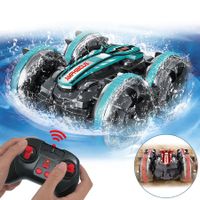 Amphibious RC Cars for Kids Boys, 4WD Remote Controls Car Off Road RC Boat, All Terrain RC Amphibious Stunt Car Toys RC Vehicle Gift for Girls Boys Gifts Green