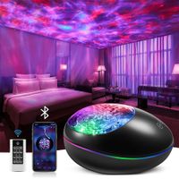 Bluetooth Night Light Projector for Kids, LED Lights for Bedroom Decor, Room Ceiling Timer Sensory Gift for Adults Teens