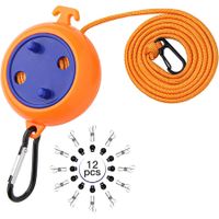Portable Travel Clothesline Cord, 26ft Adjustable Cord, Camping Clothes Drying Line