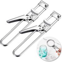 Multi-Function Stainless Steel Can Opener with Handle, Manual Jar Opener and Kitchen Accessories(2 Pieces)