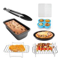 7pcs Air Fryer Accessories Selected Craftsmanship Compatible For 3.7qt 4.2qt Air Fryer Deluxe Deep Fryer Accessories