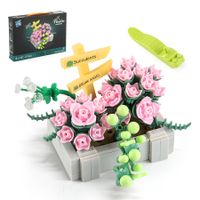 271pcs Creative MINI Flower Pot Plant Building Block City Tree Decoration Bricks DIY Christmas Boys Kids Toys Gifts