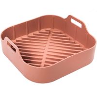 Silicone Air Fryer Pot, Easy Clean Air Fryer Oven Accessory, Replace Parchment Paper Liners, Food Safe Reusable Basket
