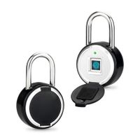 Lock Fingerprint Keyless USB Rechargeable Door Fingerprint Lock with Case Col.black