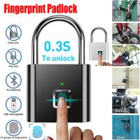 Fingerprint Keyless USB charging door lock zinc alloy metal password hassel-free Elderly Aid Col.black