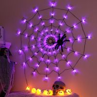 8 Mode Net Mesh Halloween LED Spider Web String Light with Remote Control Outdoor Indoor Party Decor Night Light