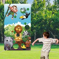 Animal Toss Game with 3 Nylon Bean Bags for Children Adult  Theme Party Decorations and Supplies