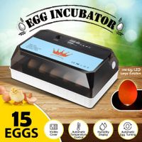 Petscene 15 Eggs Incubator Automatic Egg Hatcher Hatching Breeder with Turner Temperature Control