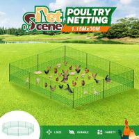 Chicken Fence Poultry Runs Coop Farm Pen Mesh Cage Net Habitat House Safe Turkey Breeding 1.15m x 30m