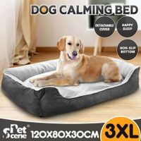 Pet Dog Cat Bed Puppy Sofa Cushion Calming Couch Soft Warm Washable Cover 120x80x29cm