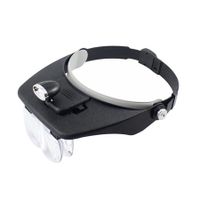 Adjustable Headband Magnifier Led Light Head Lamps Magnifying Glass for Jeweler Loupe Clock Repair 1.2X, 1.8X, 2.5X, 3.5X