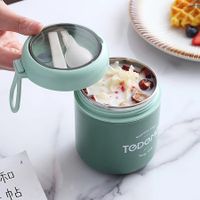 Mini Insulated Lunch Box Food Container With Spoon Stainless Steel Vacuum Soup Cup
