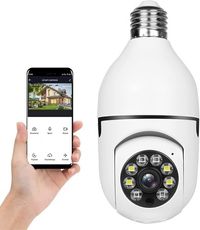 Wireless WiFi Light Bulb 1080p Security Camera 2.4GHz Smart 360 Camera for Indoor Outdoor,Light Socket Camera with Real-time Motion Detection and Alerts,Night Vision(1PC)