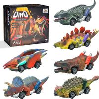 Dino Cars Monster Truck Toy Vehicles for Boys Girls, Mini Animal Push Cars, Dinosaur Sets for Kids Age 3+and Up（Random Color)
