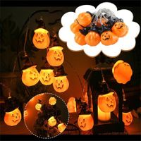 2.5m 10 LEDs Halloween String Lights, LED Pumpkin Lights, Holiday Lights for Outdoor Decor