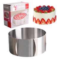 Cheers 6-12 Inches Adjustable Stainless Steel Round Mousse Ring Bake Tool Cake Size Mold