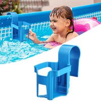 Poolside Cup Holder  Anti-Slip Drink Holder for Swimming Pools No Spills Sturdy Pool Beverage Holder Accessories Blue