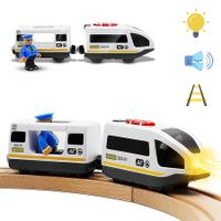 Battery Operated Action Locomotive Train (Magnetic Connection)-Engine Bullet Train Set- Train Toys for Toddlers(A Random Figure)