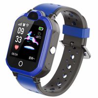 4G Waterproof Children's Smartwatch Phone for Kids, with Anti-Lost GPS WiFi LBS Tracker, Video Call, Calling, SOS, Voice Chat, Pedometer (Blue)