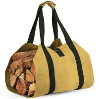 Firewood Storage Bag Canvas Outdoor Camping Wood Log Carrier Match Bag Package Outdoor Tote Home Fireplace Supplies
