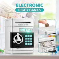 Electronic Piggy Bank for Kids with Password Mini ATM Coin Saving Box