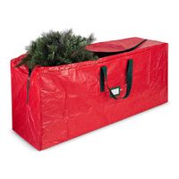Artificial Christmas Tree Storage Bag, Stores Trees up to 165CM Tall, Can Also Store Christmas Inflatables; 165×38×76 CM Red