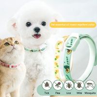 Flea And Tick Collar Dog Cat Collar Adjustable Anti-Insect Mosquitoes Ring Neck Straps Pet Protection Green Size L Length 65Cm