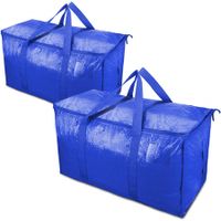 2 Pack Extra Large Moving Bags with Zippers & Carrying Handles, Heavy-Duty Storage Tote for Space Saving Moving Storage