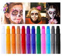 12 Colors1 Makeup Body Paint Sticks Crayons for Halloween, Cosplay Costumes, Parties and Festivals Halloween Christmas Kit