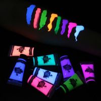 8Pcs UV Paint Makeup Glow in The Black Light Body Face Paint UV Halloween world cup Christmas Kit Fluorescent  Cosplay Costumes, Parties and Festivals