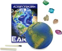 Solar System Earth 5 Gems Rock Mining Gemstone Digging Kit for Kids Planet Explore Mega Stone to Unearth