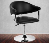 Black Contemporary Adjustable Bar Chair