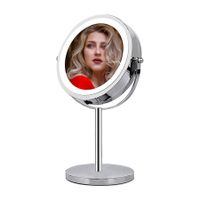 7 Inch Vanity Mirror with Lights, 10X Magnifying Mirror with Lights for Bathroom, Bedroom, Travel