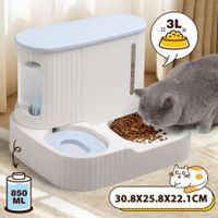 Auto Pet Feeder 2 In 1 Dog Cat Food Water Dispenser Bowl Automatic Gravity Fed for Small Large Pets