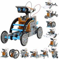 STEM 12-in-1 Education Solar Robot Toys -190 Pieces DIY Building Science Experiment Kit for Kids Aged 8-10 and Older,Solar Powered by The Sun