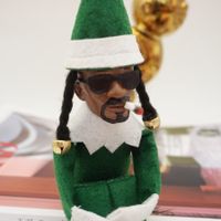 Hip Hop Doll Long Stoop Naughty Plush Toy Brings Good Lucky Christmas Elf Doll for Home Office