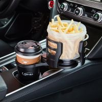 2 in 1 Multifunctional Car Cup Holder Expander Adapter with Adjustable Base Organizer for Snack Bottles Cups Drinks