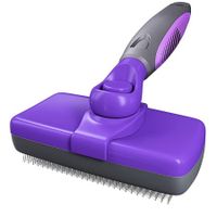 Self-Cleaning Slicker Brush for Dogs and Cats Pet Grooming Dematting Brush Easily Removes Mats, Tangles