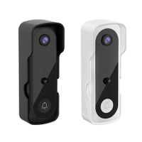 Wireless Doorbell Camera with Doorbell, WiFi Video Camera with Motion Detector, Anti-Theft Device,Night Vision, 2-Way Audio（Black)