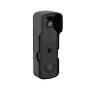 Wireless Doorbell Camera with Doorbell, WiFi Video Camera with Motion Detector, Anti Theft Device,Night Vision, 2 Way Audio,Black,1 Pack