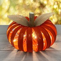 Halloween Decor Light Up Mason Jar Lid Pumpkin  for Home Kitchen Farmhouse Autumn Thanksgiving Halloween Porch Table Mantle