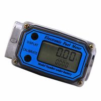 Aluminum Digital Fuel Turbine Flowmeter with LCD Display, 1 inch FNPT Inlet/Outlet (10-100LPM)