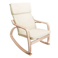 Artiss Fabric Rocking Armchair - Beige