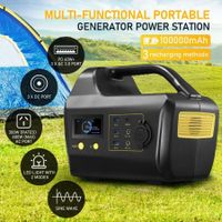 Portable Generator Solar Power Station for Camping Wireless Rated 300W 360Wh PD60W LED Backup Lithium Battery Travel