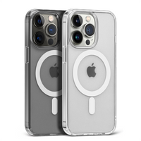 2022 For iPhone 14 Pro Max Magnetic Wireless Charging Clear Case Hard Acrylic Cover  For Magsafe