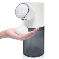 Rechargeable Auto Soap Dispenser with LCD Display, Infrared Motion Sensor for Bathroom, Kitchen or Countertop