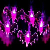 Halloween String Lights, 4.5M 30 Purple Bats, Halloween Decoration Lights with 8 Modes