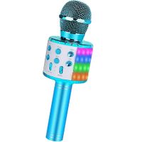 Karaoke Microphone for Kids Gifts Age3+,Hot Toys for Kids Singing Microphone,Popular Birthday Presents for Teenager,Blue