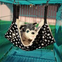 Pet Cage Hammock, Soft Plush Cat Hammock Cage Hanging Bed For Ferret Rabbit Chinchilla Cat Guinea Pig, 35 * 35cm