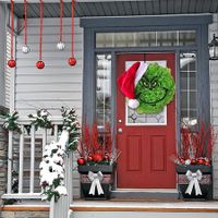Christmas Wreath-Grinch Front Door Wreath Christmas Wreath Christmas Party Decorations